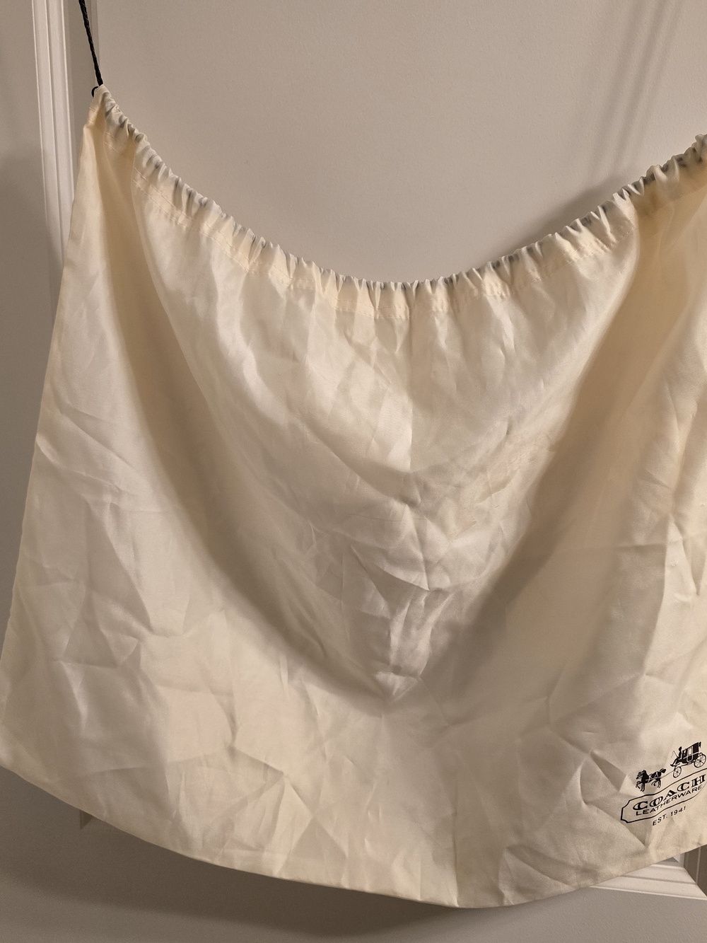 Coach Large Cream Dust Cover for Totes or Large Bags - 23" W x 29" H